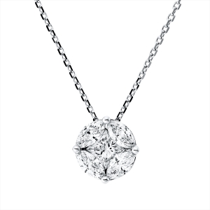 Collier 18 kt WG, mit ZÖ 40 cm