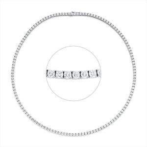 Tenniscollier 4er-Krappe 18kt Weißgold Premium Edition mit 12,40ct Diamanten