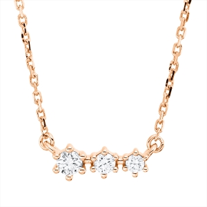 Collier 18 kt RG, mit ZÖ 42 cm