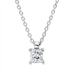 Solitaire Collier 4er-Krappe 18kt Gelbgold mit ZÖ 42 cm mit 0,26ct Diamanten