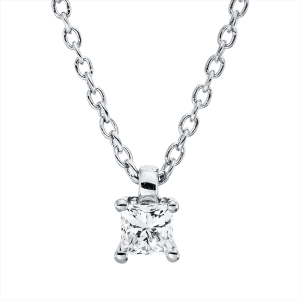 Solitaire Collier 4er-Krappe 18kt Gelbgold mit ZÖ 42 cm mit 0,10ct Diamanten