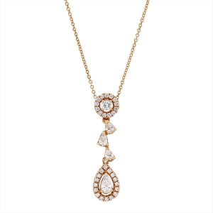 Collier 18 kt RG, mit ZÖ 40 cm