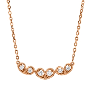 Collier 18 kt RG, mit ZÖ 42,43,44 cm