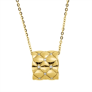 Collier 18 kt GG, mit ZÖ 40 cm + 42,5 cm