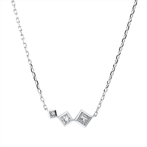 Collier 18 kt WG, ZÖ 40,6+43 cm