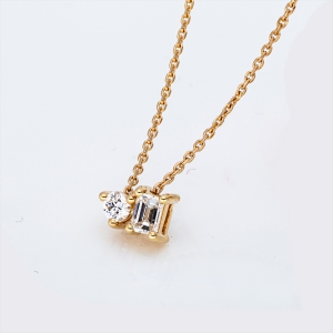 Collier 18 kt GG, mit ZÖ 42 cm