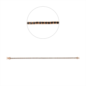 Tennisarmband 4er-Krappe 18kt Rotgold mit 1,20ct Diamanten
