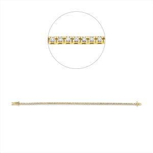 Tennisarmband  18kt Gelbgold mit 2,02ct Diamanten