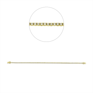 Tennisarmband  18kt Gelbgold mit 1,00ct Diamanten
