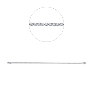 Tennisarmband  18kt Weißgold mit 1,02ct Diamanten