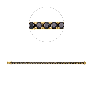 Tennisarmband  18kt Gelbgold mit 10,20ct Diamanten