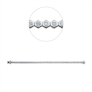 Tennisarmband  18kt Weißgold mit 1,74ct Diamanten
