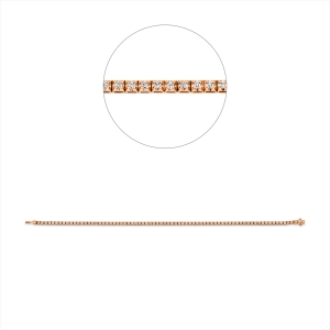 Tennisarmband  18kt Rotgold mit 0,47ct Diamanten