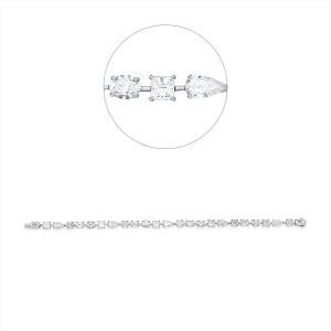 Armband 18 kt WG, 25pcs x GIA