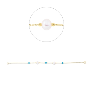 Armband  18kt Gelbgold mit Farbstein