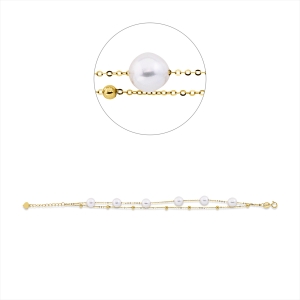 Armband  18kt Gelbgold mit ZÖ 16 cm mit 0,00ct Diamanten