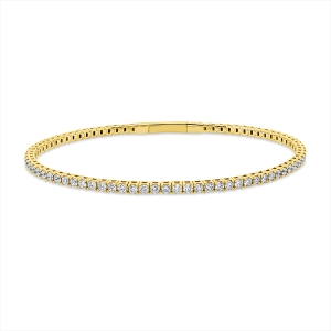 Tennisarmband 4er-Krappe 18kt Gelbgold flexibel mit 1,98ct Diamanten