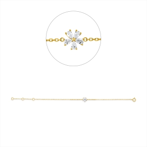 Armband 18 kt GG, mit ZÖ 15 cm + 16,5 cm