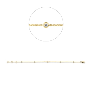 Armband 18 kt GG, mit ZÖ 16 cm, 17 cm