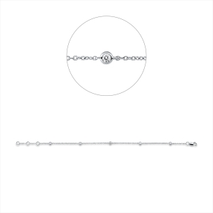 Armband 18 kt GG, mit ZÖ 16 cm, 17 cm