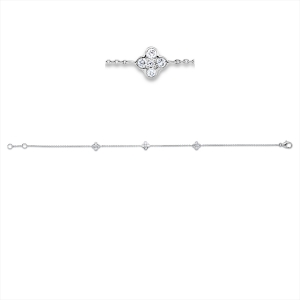 Armband 18 kt WG, mit ZÖ 18 cm