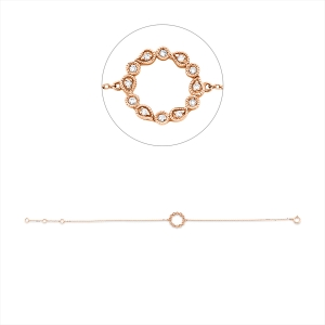 Armband 18 kt RG, mit ZÖ 15,5 cm + 16,5 cm