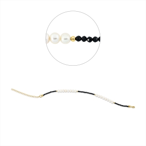 Armband  18kt Gelbgold mit ZÖ 15 cm mit Farbstein