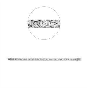 Tennisarmband 4er-Krappe 18kt Weißgold 39 GIA's mit 11,85ct Diamanten
