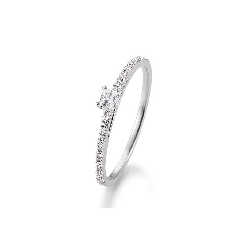 Bild von Verlobungsring Princess-Schliff 0.49 ct.  750/- Weißgold