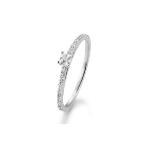 Bild von Verlobungsring Princess-Schliff 0.49 ct.  750/- Weißgold