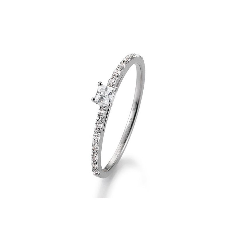 Bild von Verlobungsring Princess-Schliff 0.235 ct.  950/- Platin