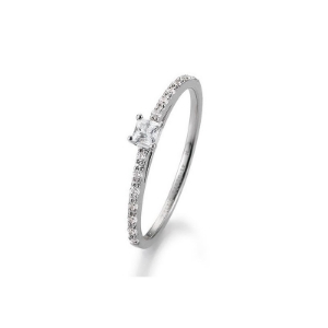Bild von Verlobungsring Princess-Schliff 0.235 ct.  950/- Platin
