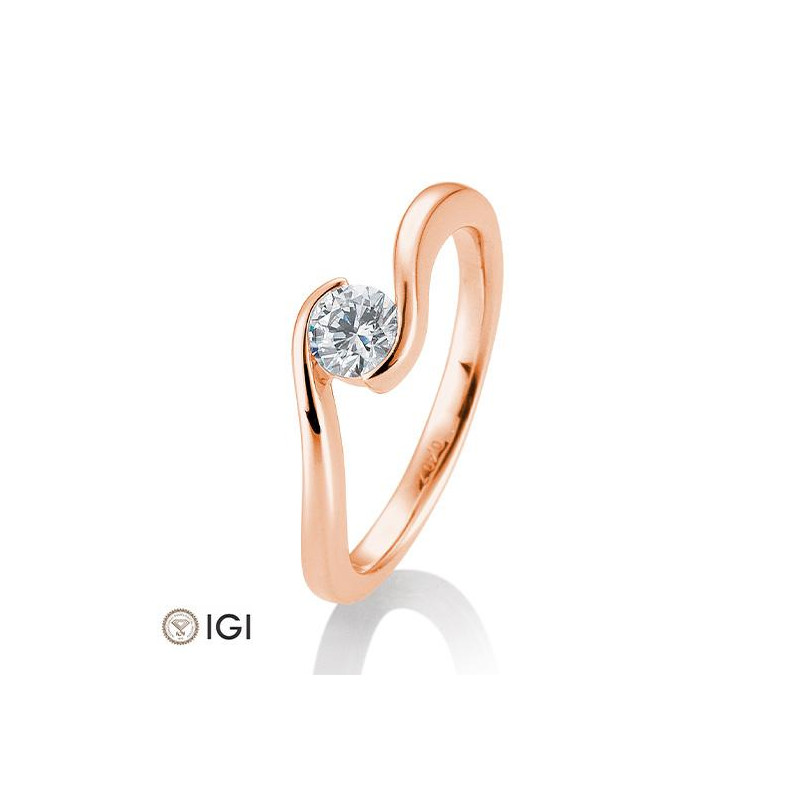 Bild von Verlobungsring Schwung 0.60 ct.  750/- Rotgold