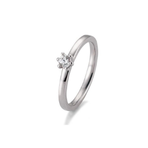 Bild von Verlobungsring Solitär 6 er Krappe 0.25 ct.  950/- platin platin