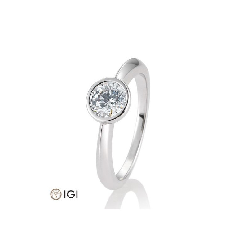 Bild von Verlobungsring Zarge  0.80 ct.  585/- Weißgold