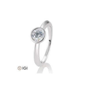 Bild von Verlobungsring Zarge  0.80 ct.  585/- Weißgold