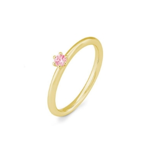 Bild von Verlobungsring Solitär 6 er Krappe 0.15 ct.  Gold gelbGold