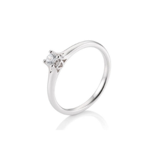 Bild von Verlobungsring Solitär 4 er Krappe 0.25 ct.  585/- Weißgold