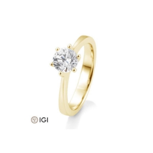 Bild von Verlobungsring Solitär 6 er Krappe 1.00 ct.  585/- Gold gelbGold