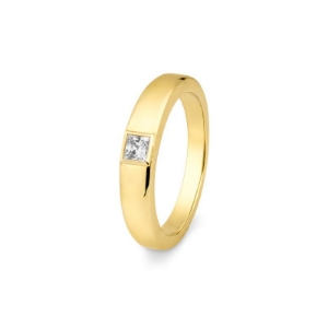Bild von Ring Carree-Schliff 0,25 ct. h/si 0.25 ct.  Gold gelbGold