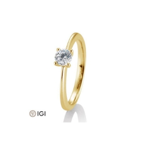 Bild von Verlobungsring Solitär 4 er Krappe 0.50 ct.  750/- Gold gelbGold