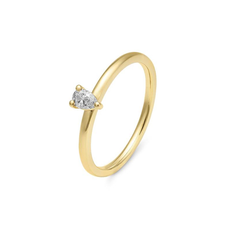 Bild von Verlobungsring Tropfen 0,17 ct. 585/- Gold gelbGold