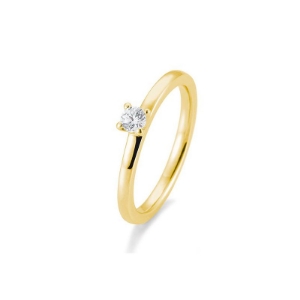 Bild von Verlobungsring Solitär 4 er Krappe 0.25 ct.  Gold gelbGold