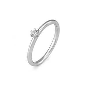 Bild von Verlobungsring Solitär 6 er Krappe 0.25 ct.  950/- platin platin