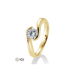 Bild von ring schwung 0,80-1,50 ct. 0.80 ct.  Gold gelbGold