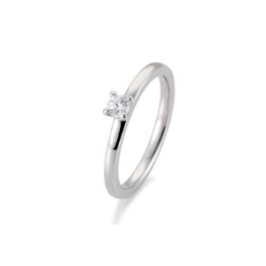Bild von Verlobungsring Solitär 4 er Krappe 0.15 ct.  750/- Gold weißGold