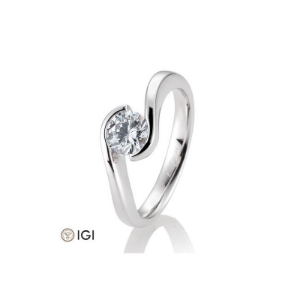 Bild von ring schwung 0,80-1,50 ct. 0.80 ct.  750/- Gold weißGold