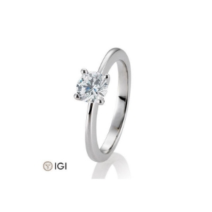 Bild von Verlobungsring Solitär 4 er Krappe  0.80 ct.  950/- platin platin