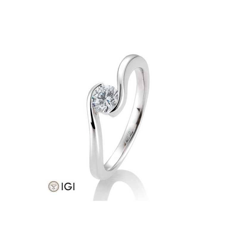 Bild von Verlobungsring Schwung 0.40 ct.  750/- Weißgold