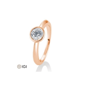 Bild von Verlobungsring Zarge  1.00 ct. 750/- Rotgold